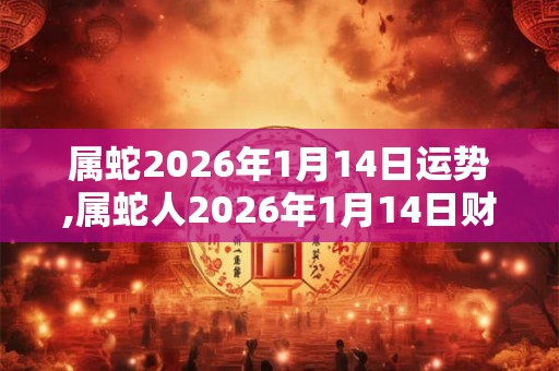 属蛇2026年1月14日运势,属蛇人2026年1月14日财运,生肖蛇2026年1月14日运势