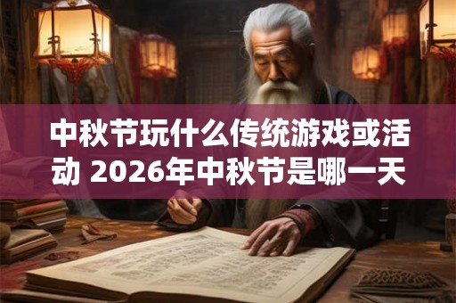 中秋节玩什么传统游戏或活动 2026年中秋节是哪一天