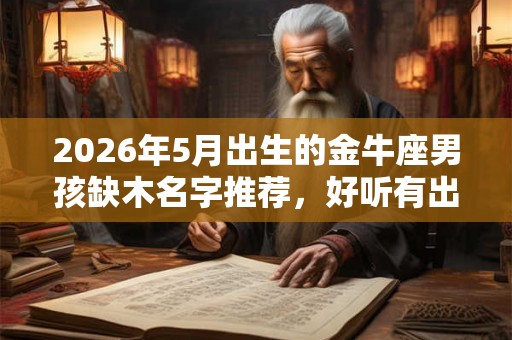 2026年5月出生的金牛座男孩缺木名字推荐，好听有出息