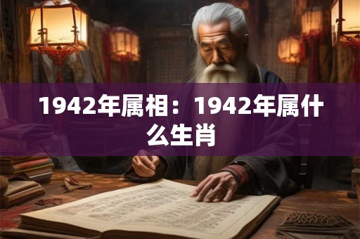 1942年属相：1942年属什么生肖