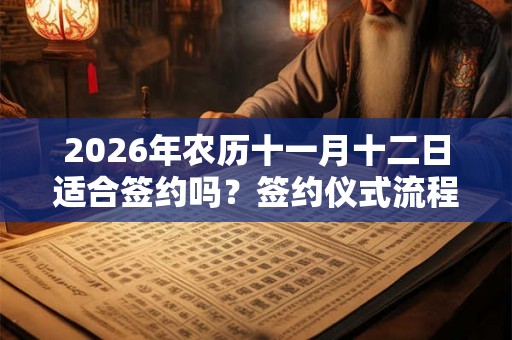 2026年农历十一月十二日适合签约吗？签约仪式流程是什么？