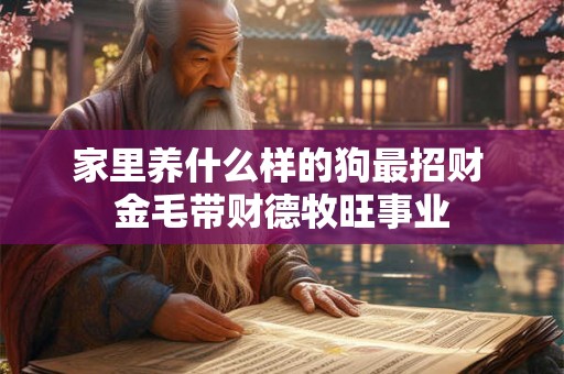 家里养什么样的狗最招财 金毛带财德牧旺事业