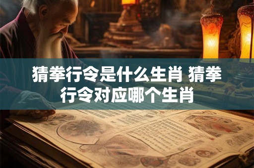猜拳行令是什么生肖 猜拳行令对应哪个生肖