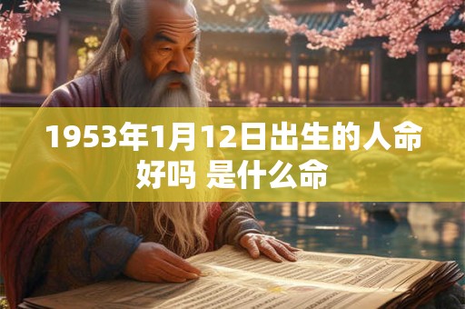 1953年1月12日出生的人命好吗 是什么命