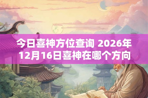 今日喜神方位查询 2026年12月16日喜神在哪个方向