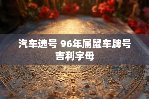 汽车选号 96年属鼠车牌号吉利字母