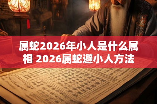 属蛇2026年小人是什么属相 2026属蛇避小人方法