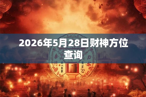 2026年5月28日财神方位查询 2026年5月28日财神方位查询