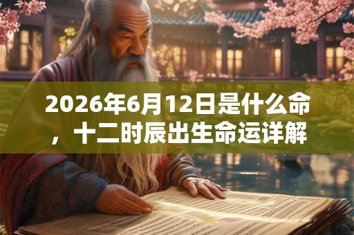 2026年6月12日是什么命，十二时辰出生命运详解