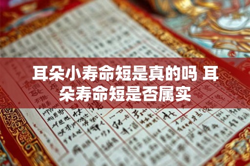 耳朵小寿命短是真的吗 耳朵寿命短是否属实