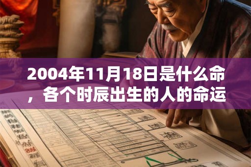 2004年11月18日是什么命,各个时辰出生的人的命运 2004年11月18日是什么命,各个时辰出生的人的命运