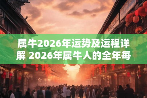 属牛2026年运势及运程详解 2026年属牛人的全年每月运势 属牛2026年运势及运程详解 2026年属牛人的全年每月运势