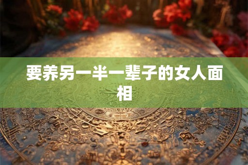 要养另一半一辈子的女人面相