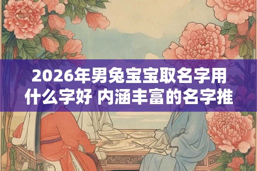 2026年男兔宝宝取名字用什么字好 内涵丰富的名字推荐