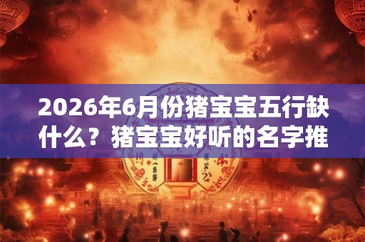 2026年6月份猪宝宝五行缺什么？猪宝宝好听的名字推荐