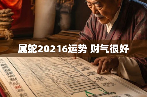 属蛇20216运势 财气很好