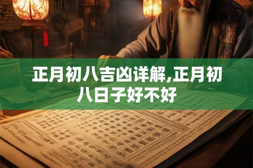 正月初八吉凶详解,正月初八日子好不好