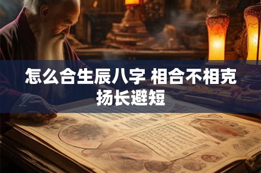 怎么合生辰八字 相合不相克扬长避短