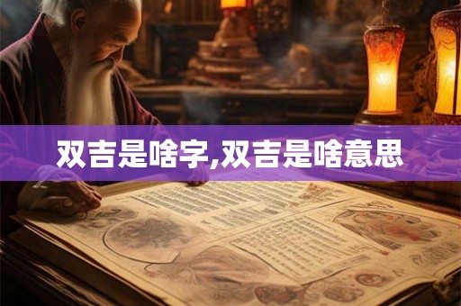 双吉是啥字,双吉是啥意思