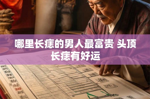 哪里长痣的男人最富贵 头顶长痣有好运