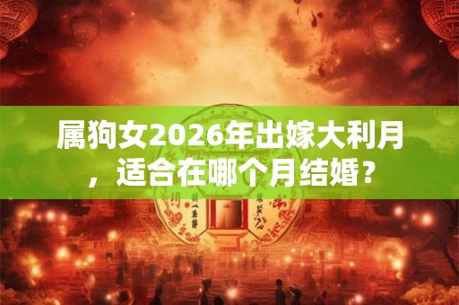属狗女2026年出嫁大利月，适合在哪个月结婚？