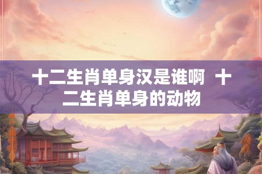 十二生肖单身汉是谁啊  十二生肖单身的动物