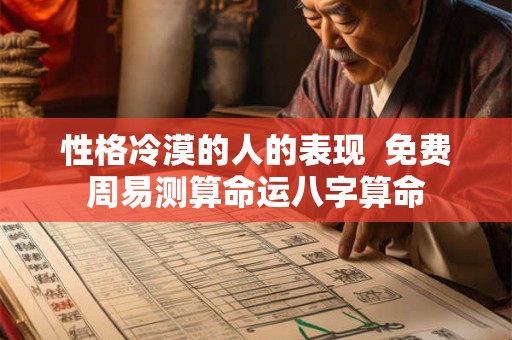 性格冷漠的人的表现  免费周易测算命运八字算命