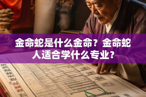 金命蛇是什么金命？金命蛇人适合学什么专业？