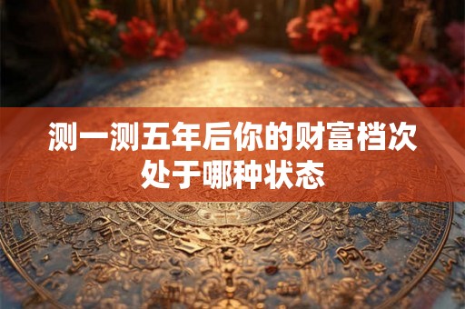 测一测五年后你的财富档次处于哪种状态 测一测五年后你的财富档次处于哪种状态
