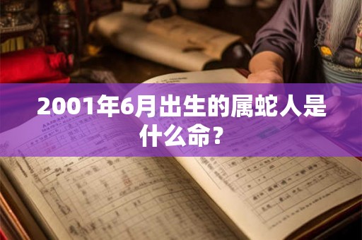 2001年6月出生的属蛇人是什么命？