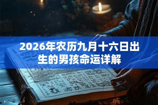 2026年农历九月十六日出生的男孩命运详解 2026年农历九月十六日出生的男孩命运详解