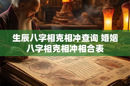 生辰八字相克相冲查询 婚姻八字相克相冲相合表