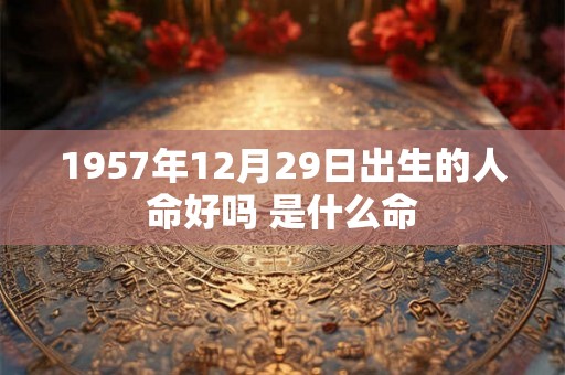 1957年12月29日出生的人命好吗 是什么命 1957年12月29日出生的人命好吗 是什么命