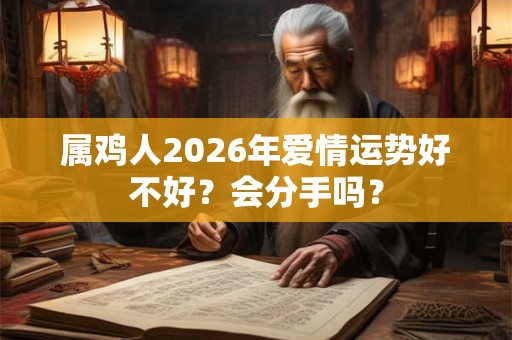 属鸡人2026年爱情运势好不好?会分手吗? 属鸡人2026年爱情运势好不好?会分手吗?