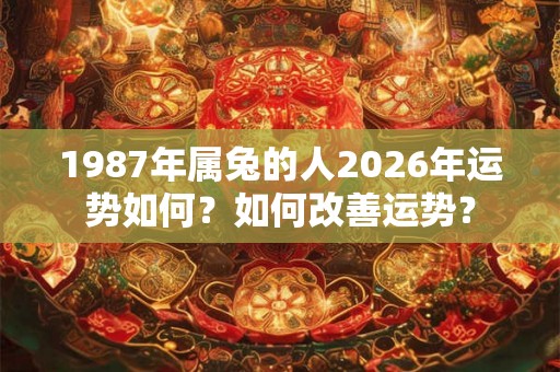 1987年属兔的人2026年运势如何？如何改善运势？