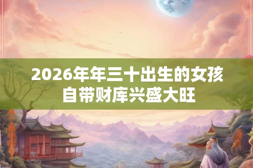 2026年年三十出生的女孩 自带财库兴盛大旺
