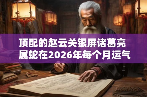 顶配的赵云关银屏诸葛亮 属蛇在2026年每个月运气如何 顶配的赵云关银屏诸葛亮 属蛇在2026年每个月运气如何