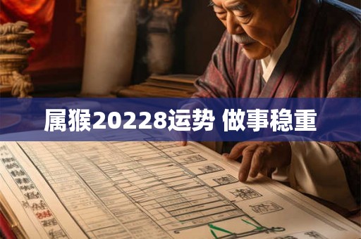 属猴20228运势 做事稳重