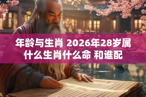 年龄与生肖 2026年28岁属什么生肖什么命 和谁配