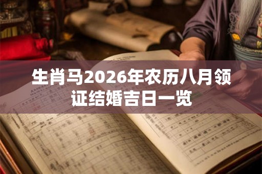 生肖马2026年农历八月领证结婚吉日一览