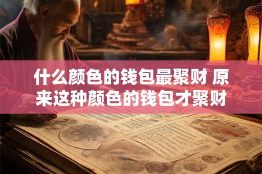 什么颜色的钱包最聚财 原来这种颜色的钱包才聚财