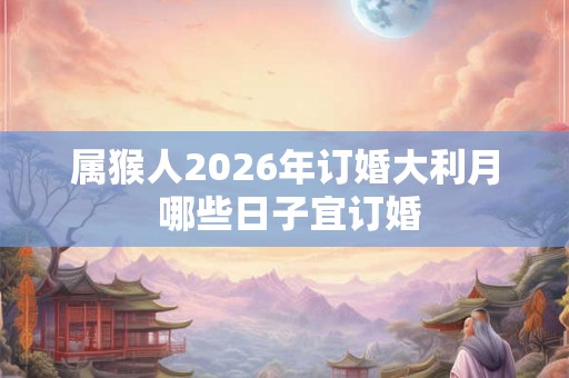 属猴人2026年订婚大利月 哪些日子宜订婚