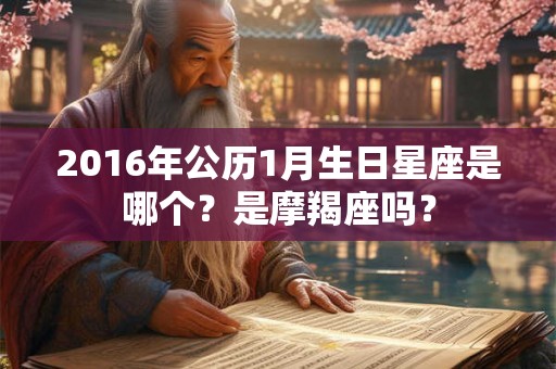 2016年公历1月生日星座是哪个？是摩羯座吗？