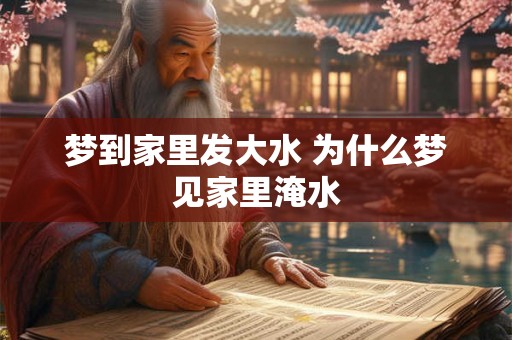 梦到家里发大水 为什么梦见家里淹水