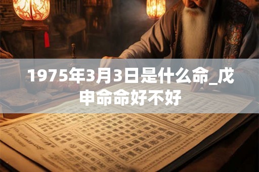 1975年3月3日是什么命_戊申命命好不好 1975年3月3日是什么命_戊申命命好不好