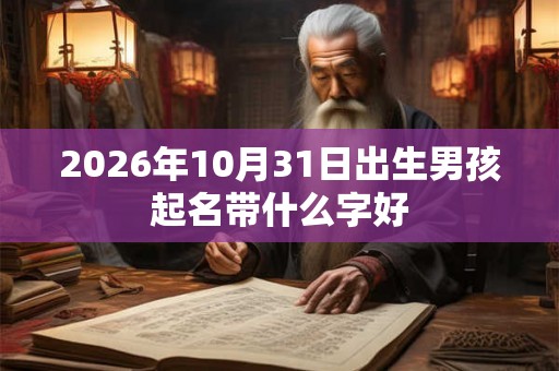 2026年10月31日出生男孩起名带什么字好