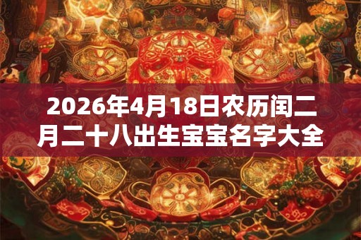 2026年4月18日农历闰二月二十八出生宝宝名字大全