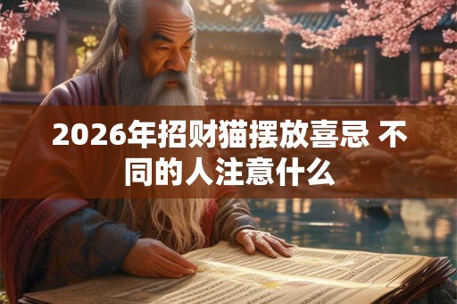 2026年招财猫摆放喜忌 不同的人注意什么