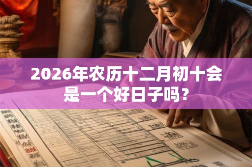 2026年农历十二月初十会是一个好日子吗？