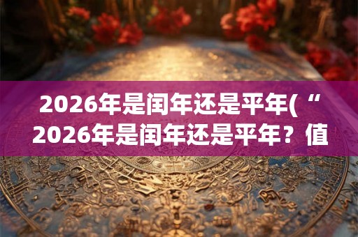 2026年是闰年还是平年(“2026年是闰年还是平年？值得期待的热门话题”)